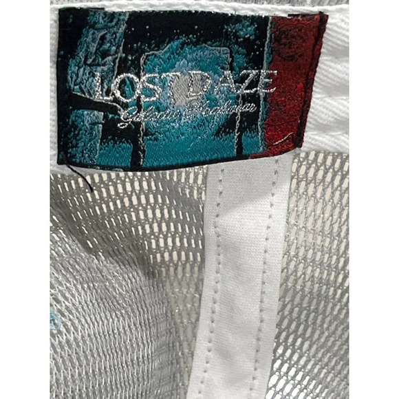 Lost Daze Spiral Trucker Hat in Sky Grey Cream One Size New Mens Snapback Cap - Picture 10 of 14